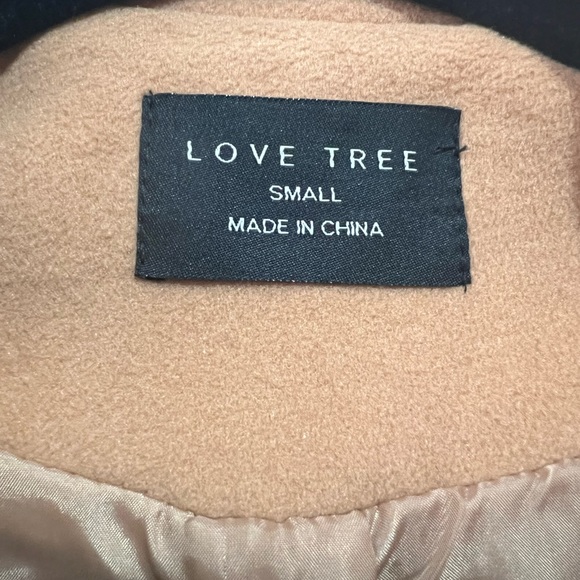 Love Tree Camel Wrap Coat - Picture 4 of 5